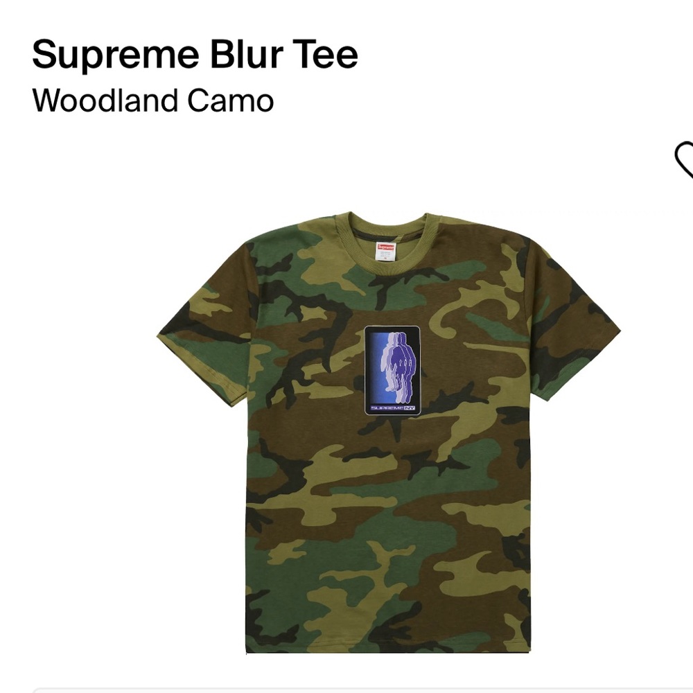 Supreme Blur Tee- Woodland Camo